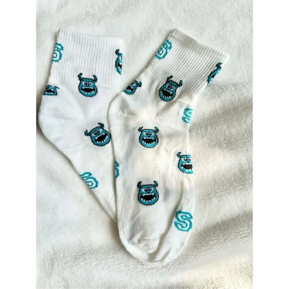Disneys blue and white James P. Sullivan “Sully” from monsters Inc. socks